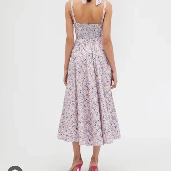 Hill House Margot Dress Pink Basketweave Large - Picture 2 of 11